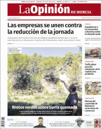 Portada de La Opinión de Murcia (España)