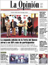 Portada de La Opinión - El Correo de Zamora (España)