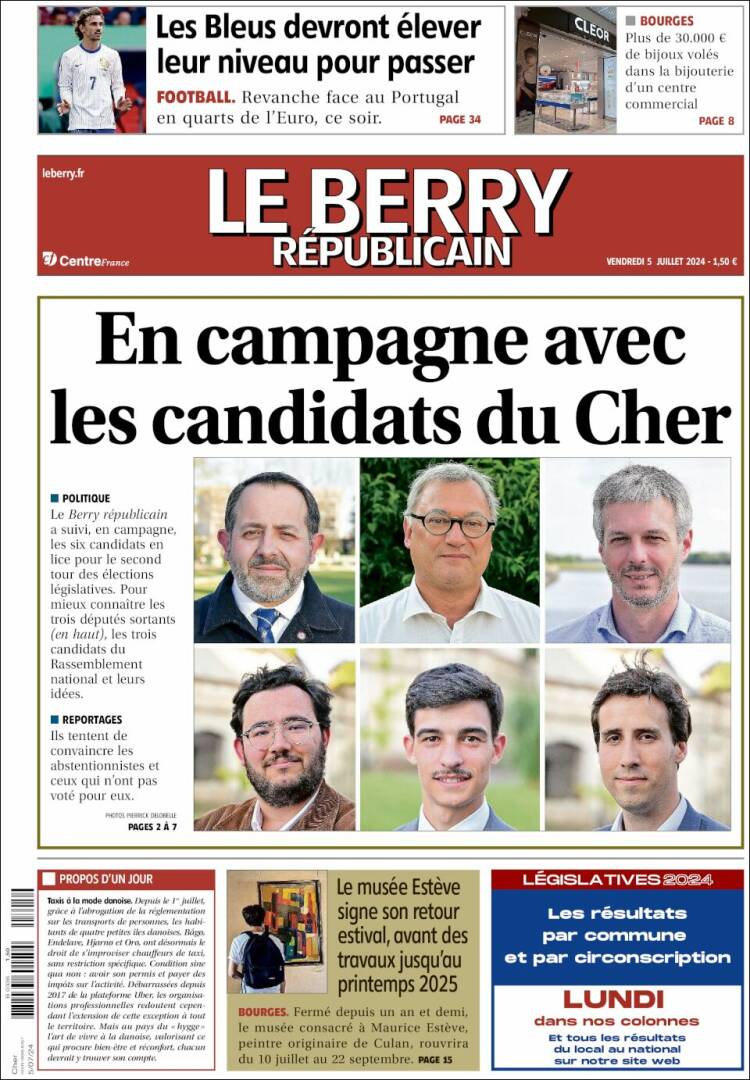 Portada de Berry Republicain (Francia)