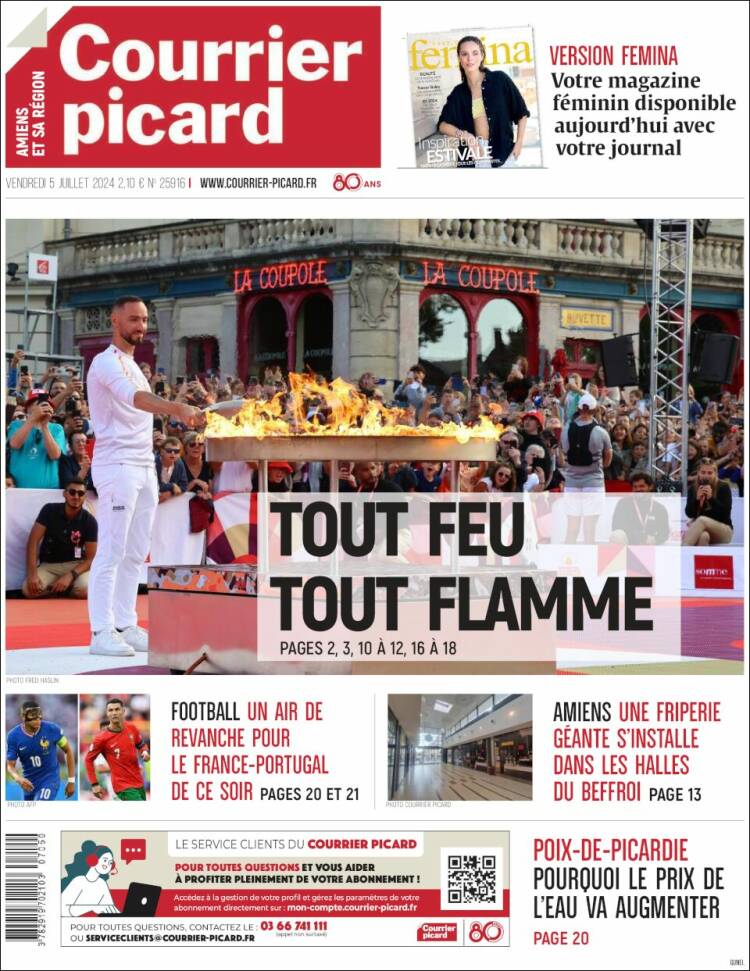 Portada de Courrier Picard (Francia)