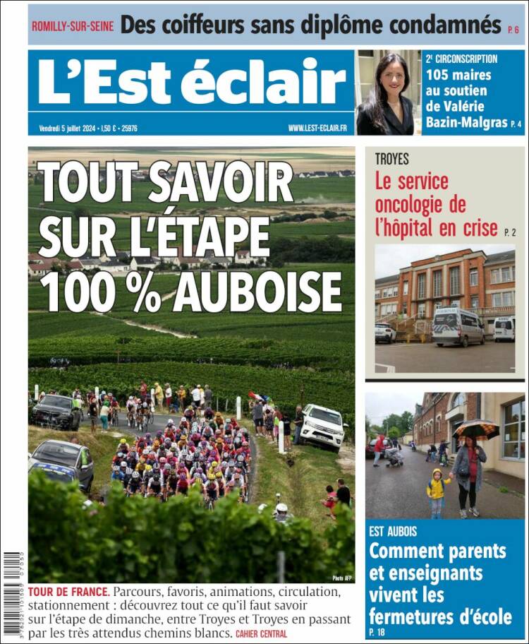 Portada de L'Est Eclair (Francia)