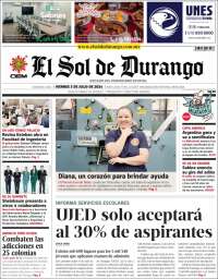 Portada de El Sol de Durango (Mexique)