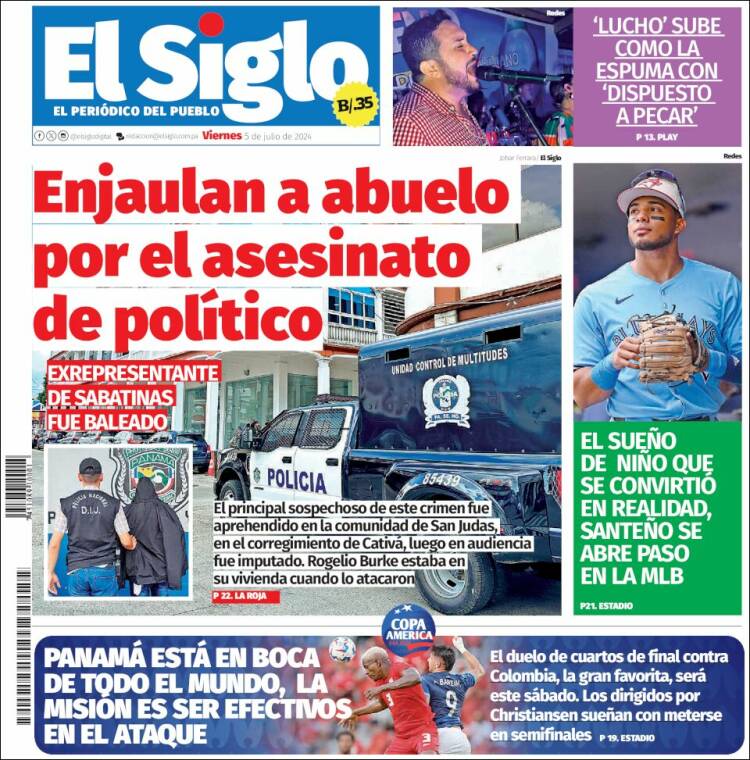 Portada de El Siglo (Panam&aacute;)