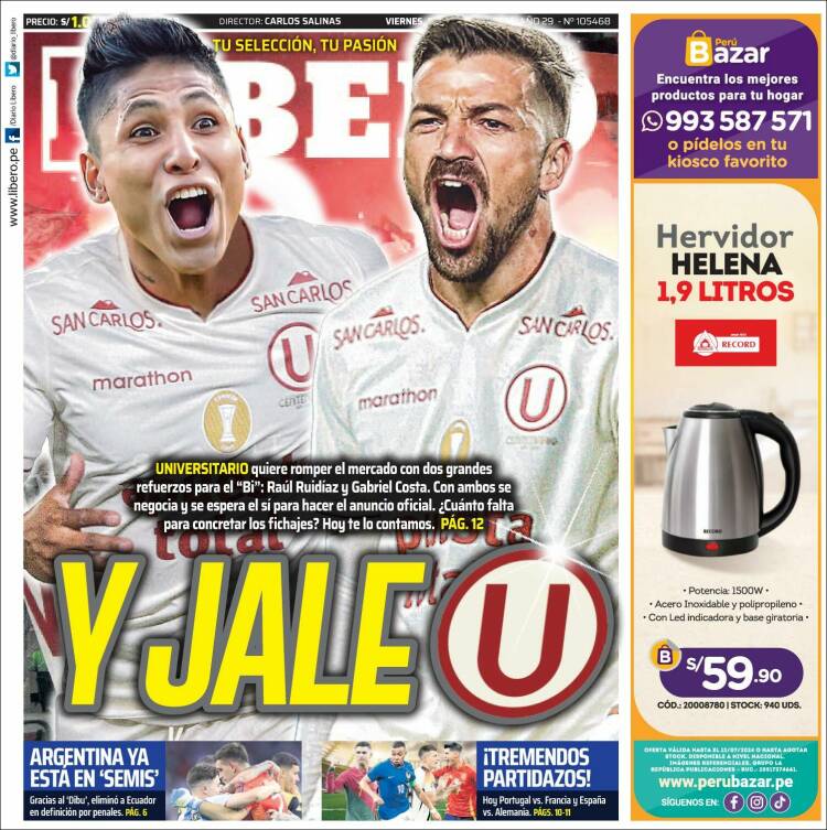 Portada de Líbero (Per&uacute;)