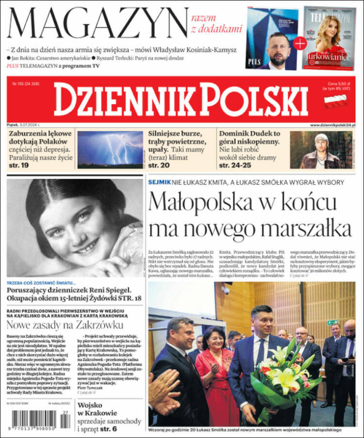 Portada de Dziennik (Polonia)