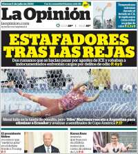 Portada de La Opinión (USA)