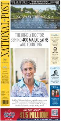 Portada de The National Post (Canadá)