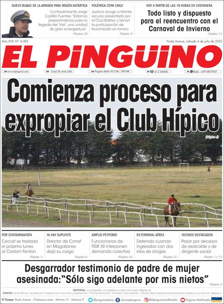 Portada de El Pingüino (Chile)