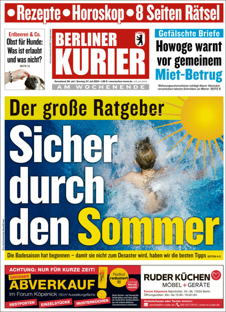 Portada de Berliner Kurier - Startseite BK (Alemania)