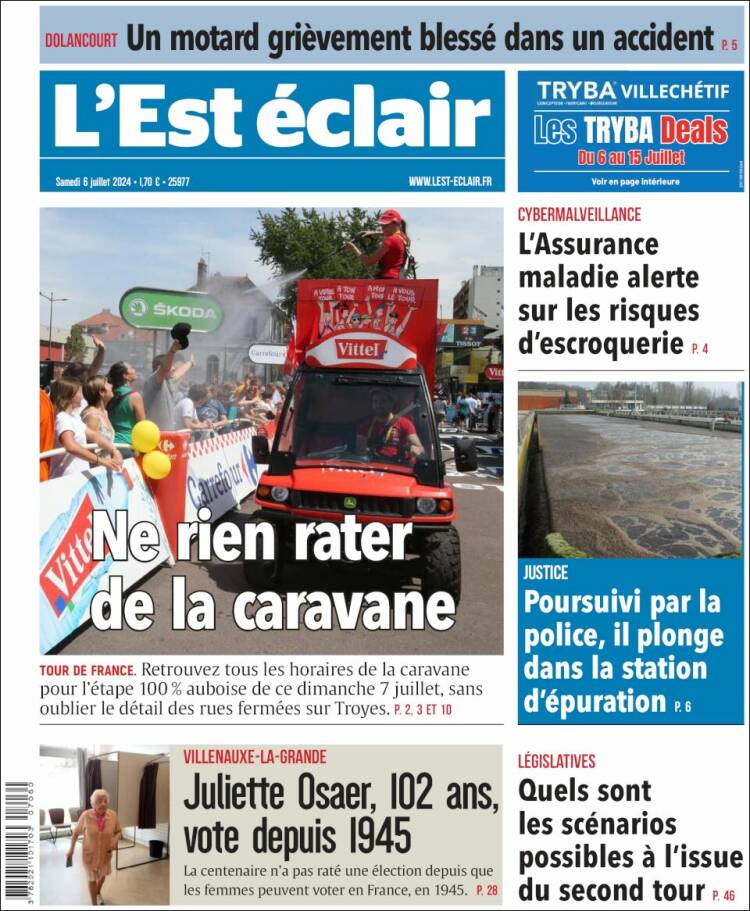 Portada de L'Est Eclair (Francia)