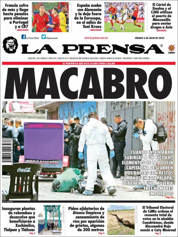 Portada de La Prensa (M&eacute;xico)
