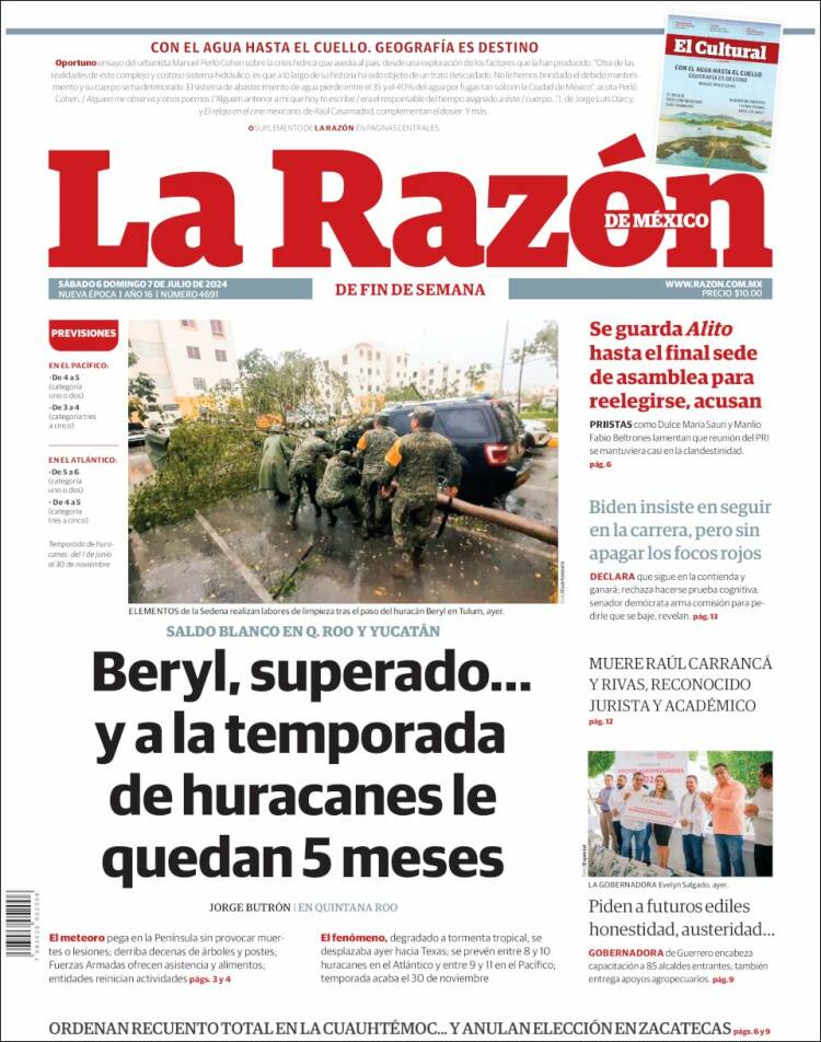 Portada de La Razón (M&eacute;xico)