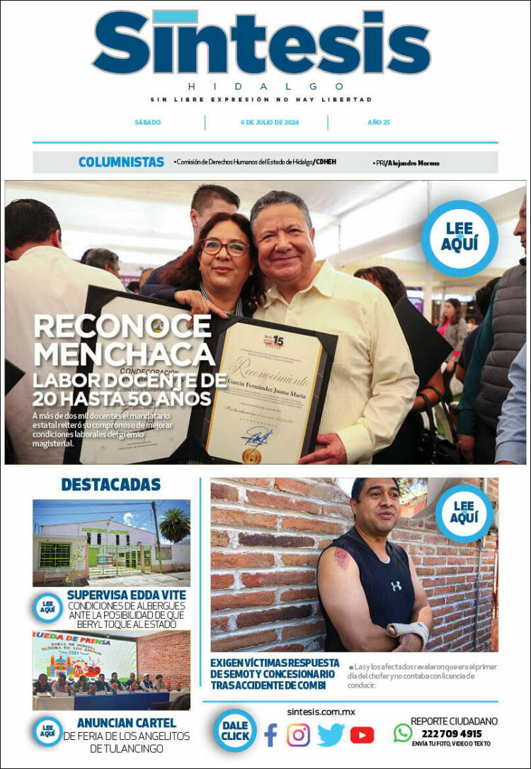 Portada de Sistesis - Hidalgo (M&eacute;xico)