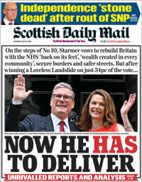 Portada de Scottish Daily Mail (Reino Unido)