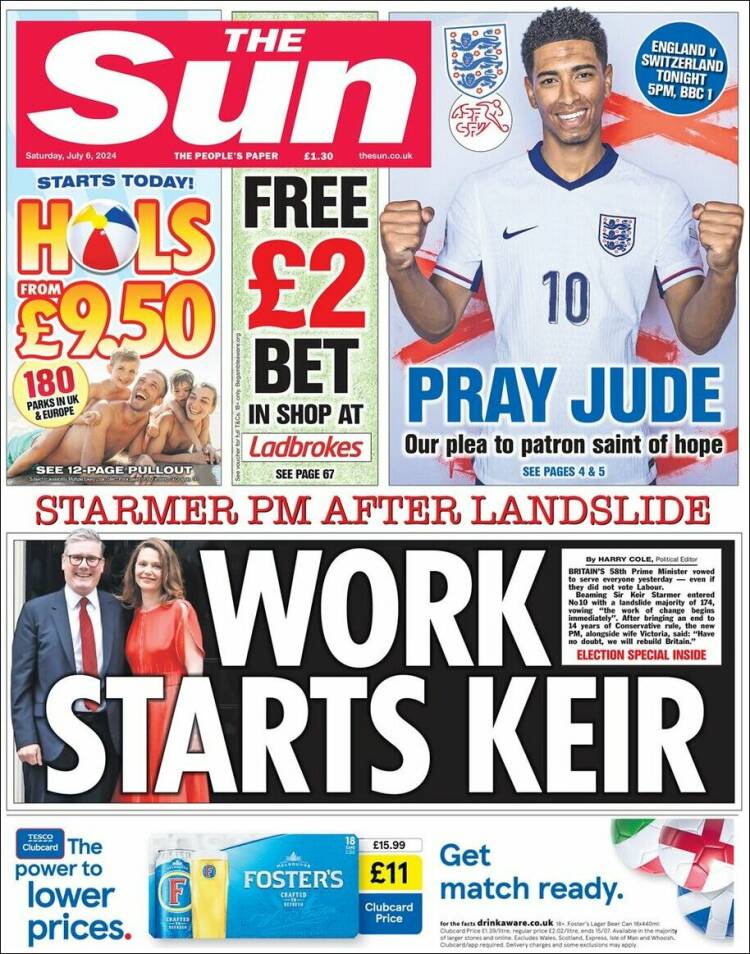 Portada de The Sun (Reino Unido)