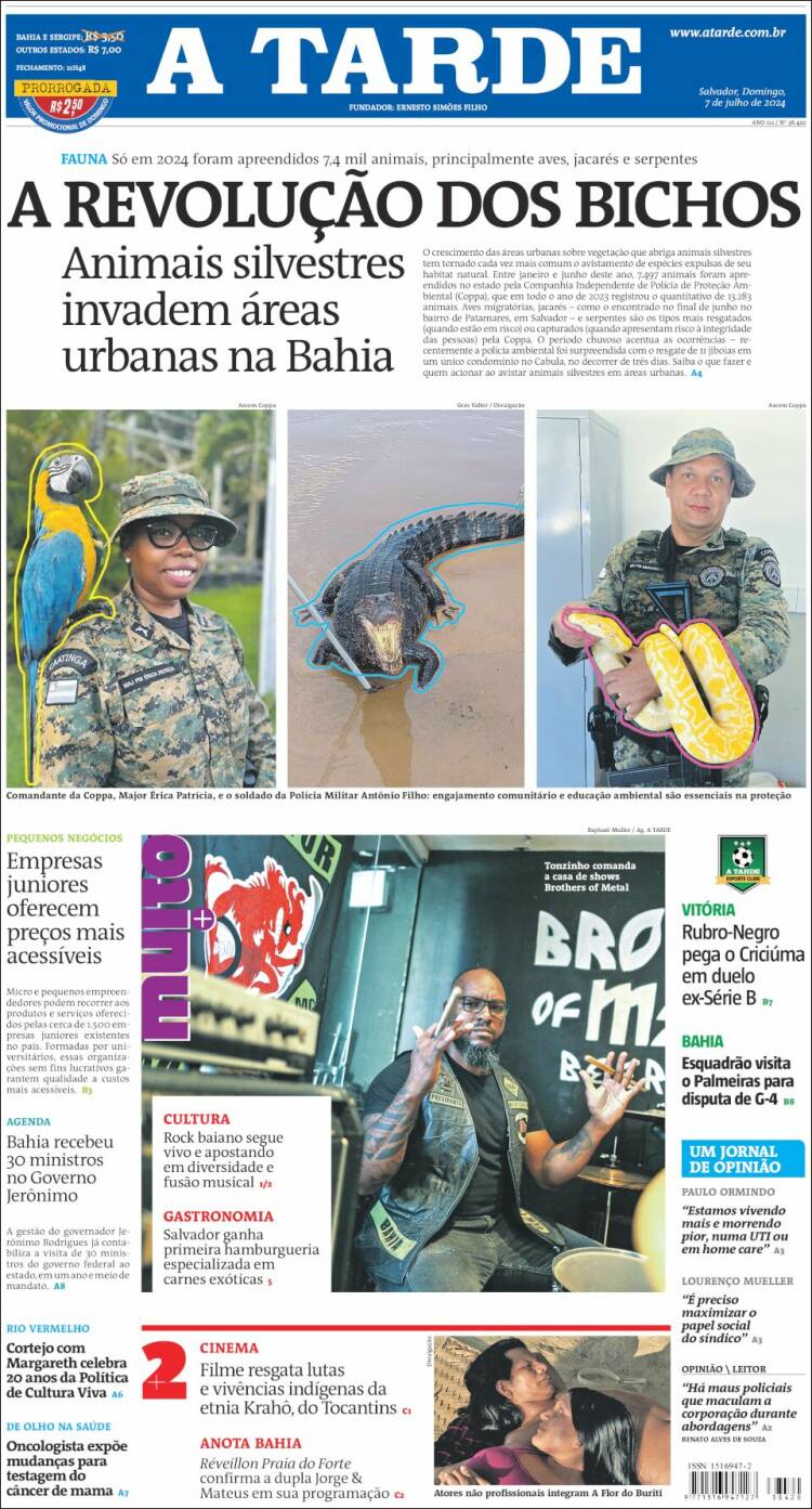 Portada de Diário A Tarde (Brasil)
