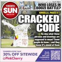 Portada de The Toronto Sun (Canadá)