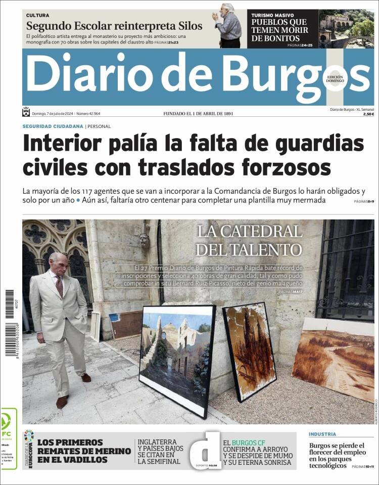 Portada de Diario de Burgos (España)