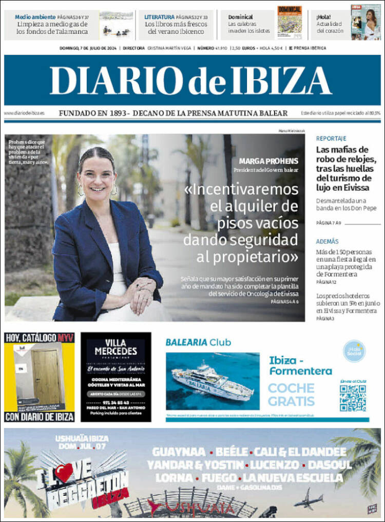 Portada de Diario de Ibiza (España)