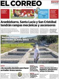 Portada de El Correo - Álava (España)