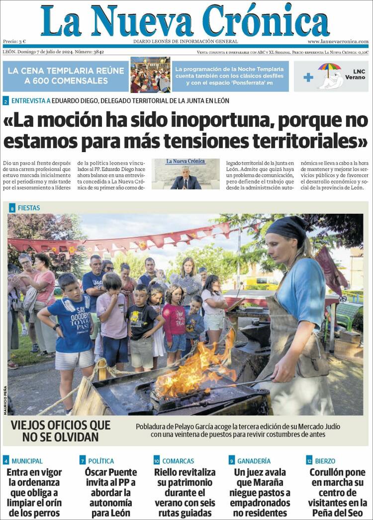 Portada de La Nueva Crónica (España)