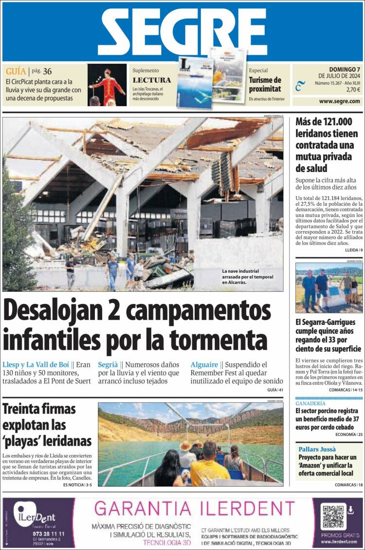 Portada de Segre  (España)
