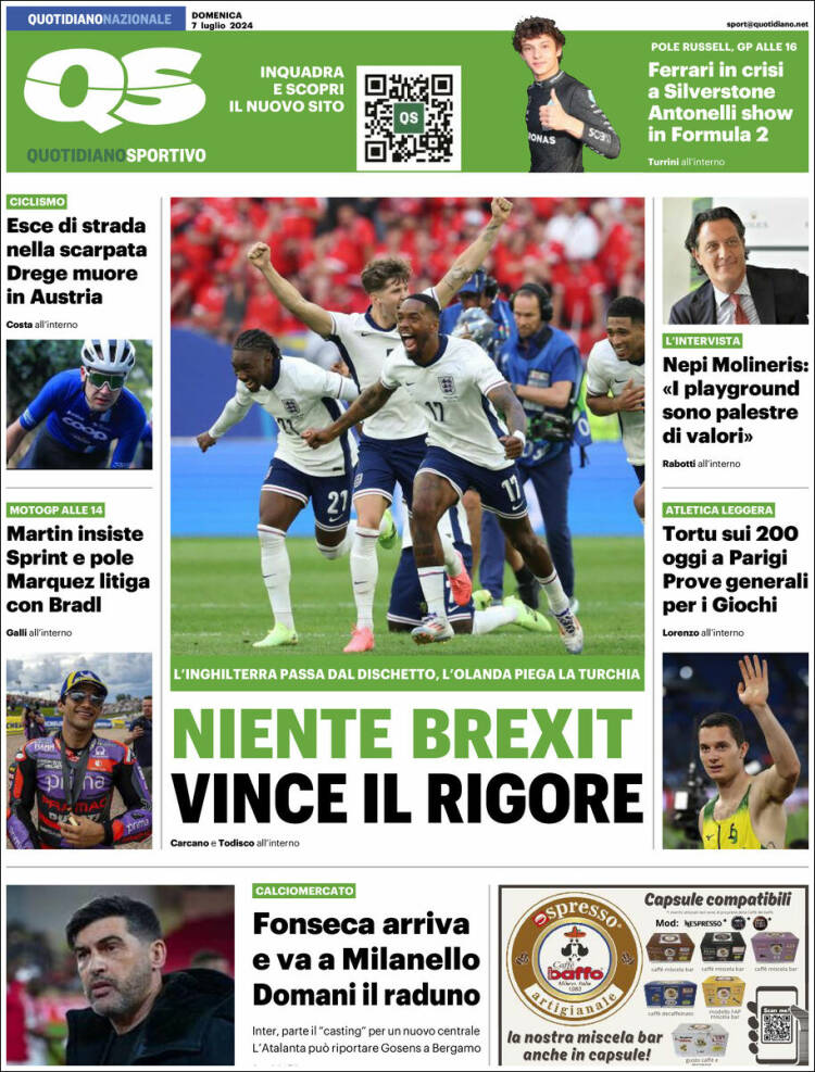 Portada de Quotidiano Sportivo (Italia)