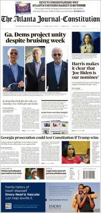 Portada de The Atlanta Journal-Constitution (USA)