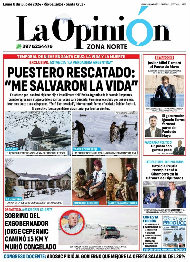 Portada de La Opinión Zona Norte (Argentina)