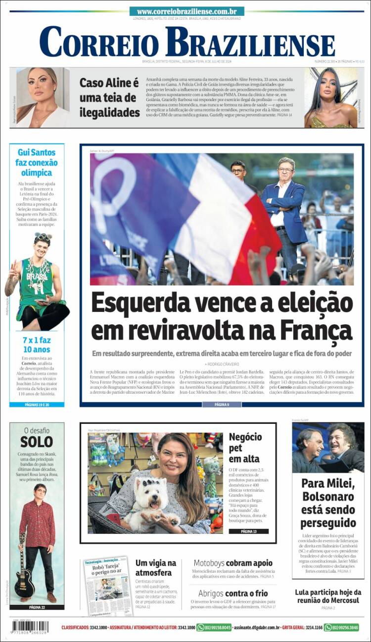 Portada de Correio Braziliense (Brasil)