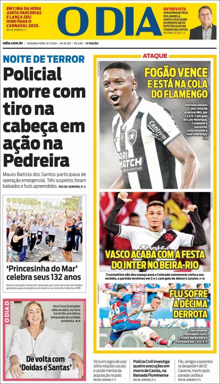 Portada de O Dia (Brasil)