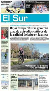 Portada de El Sur (Chile)