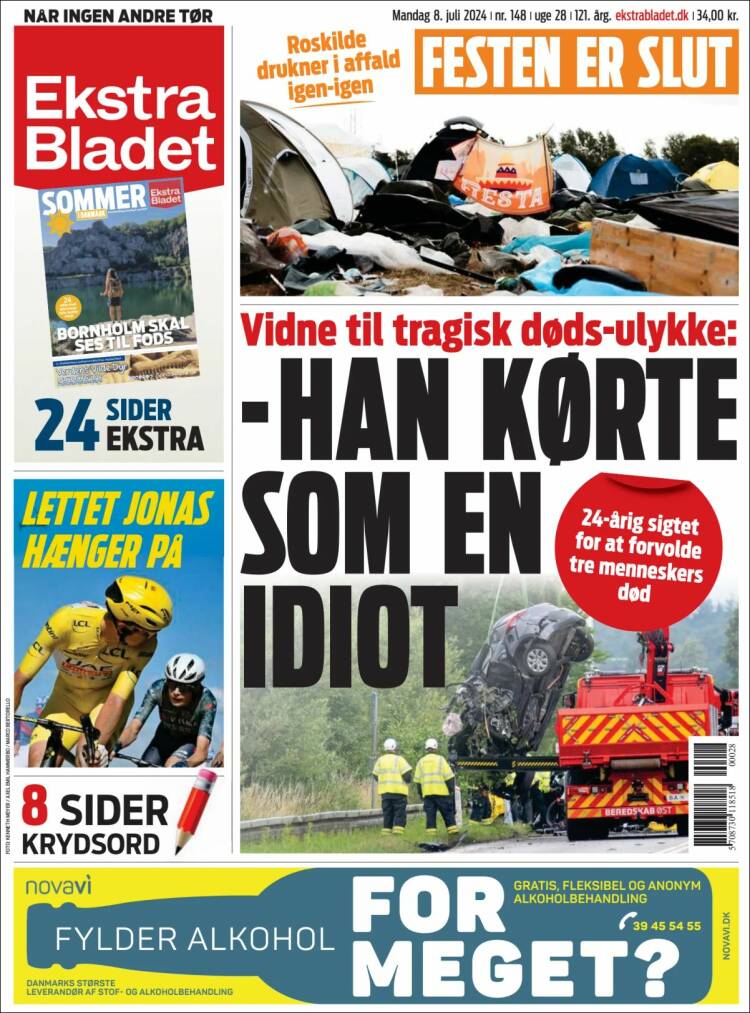 Portada de Ekstra Bladet (Dinamarca)