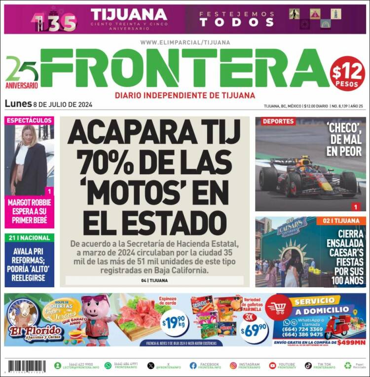 Portada de Frontera (México)