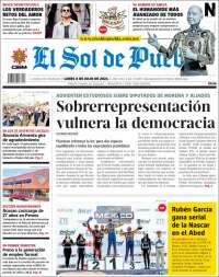 Portada de El Sol de Puebla (México)