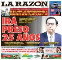 Portada de La Razón (Perú)