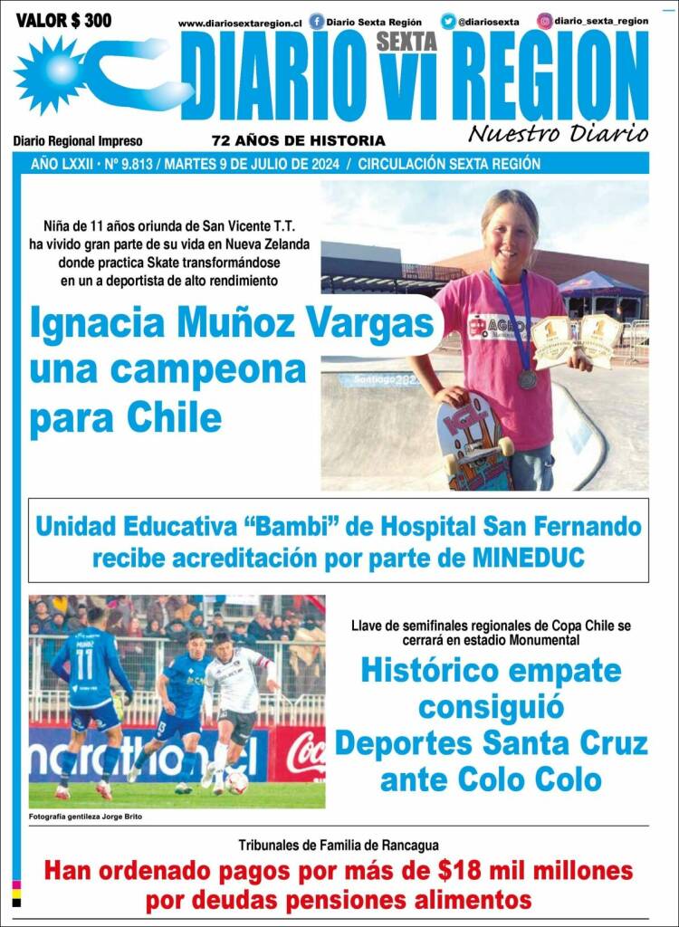 Portada de Diario VI Región (Chile)