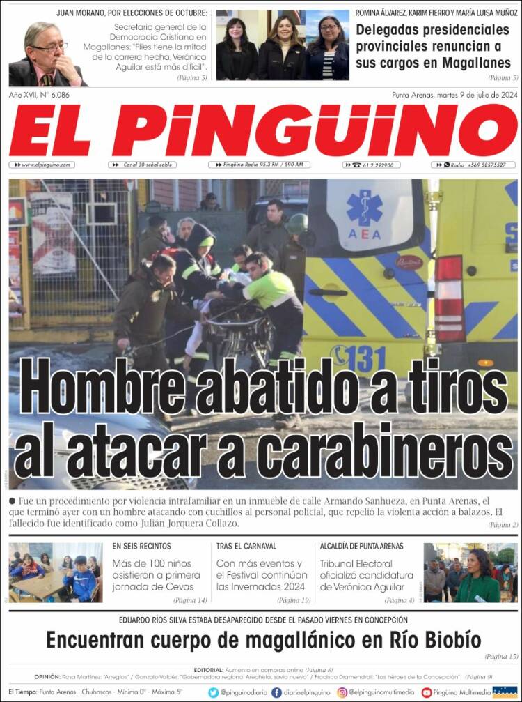 Portada de El Pingüino (Chile)