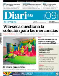 Portada de Diari de Tarragona (España)