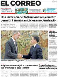 Portada de El Correo - Guipuzcoa (España)