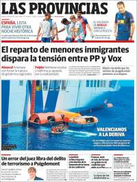 Portada de Las Provincias (España)