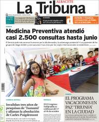 Portada de La Tribuna de Albacete (España)