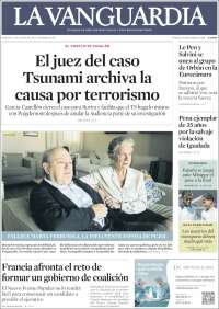 Portada de La Vanguardia (España)