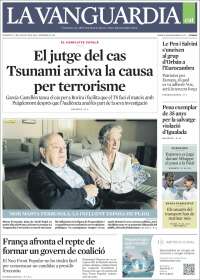 Portada de La Vanguardia (España)