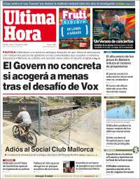 Portada de Última Hora (España)