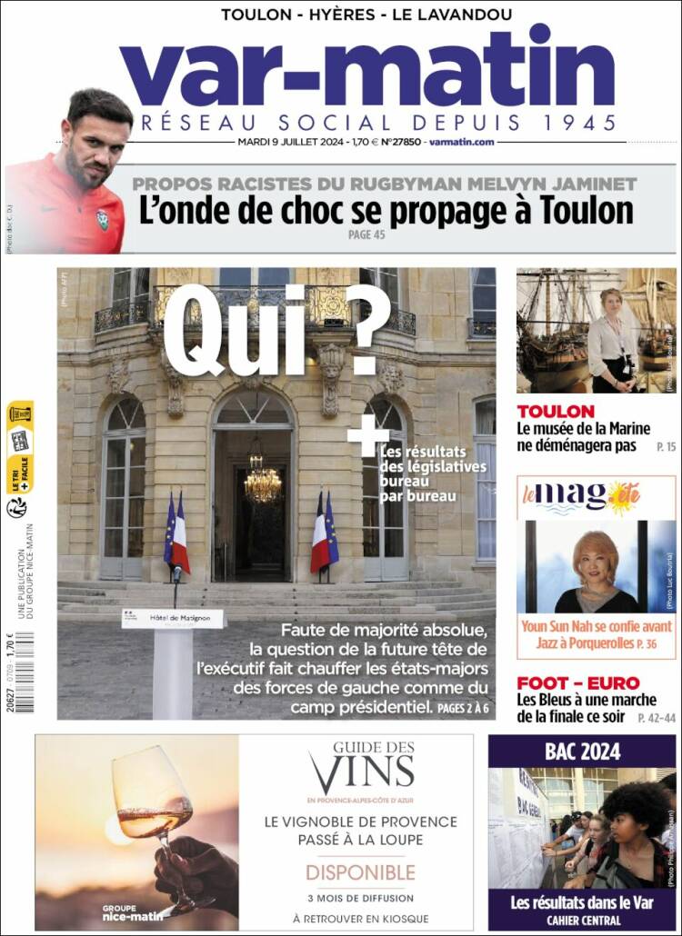 Portada de Var-Matin (Francia)