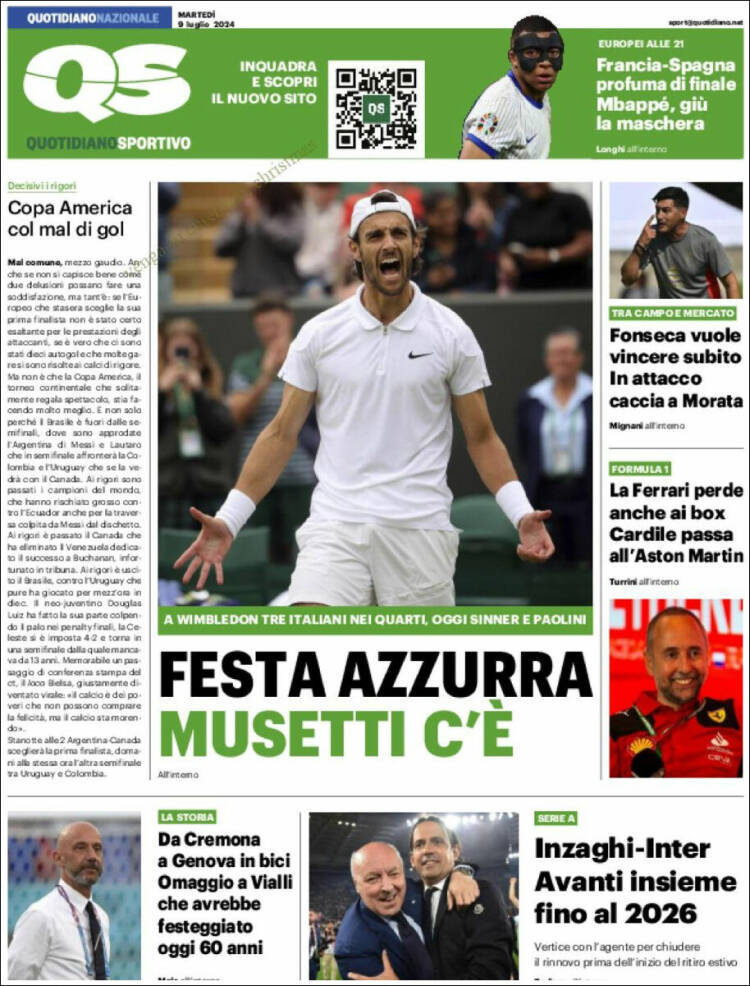 Portada de Quotidiano Sportivo (Italia)
