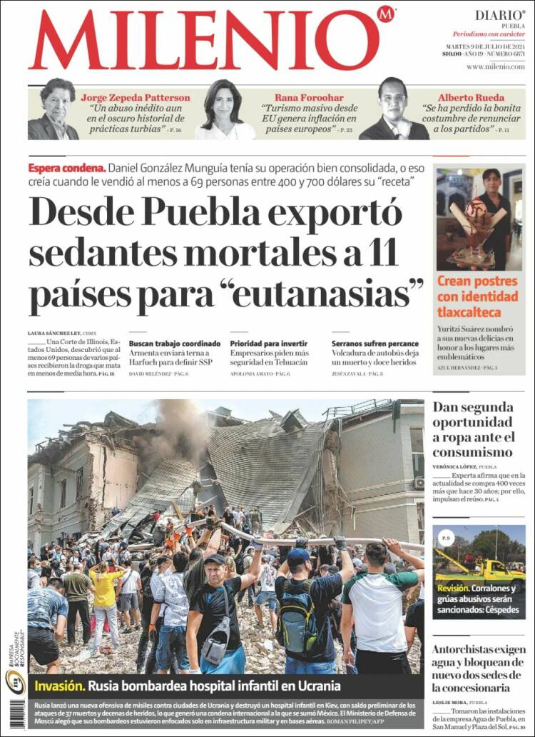 Portada de Milenio de Puebla (M&eacute;xico)