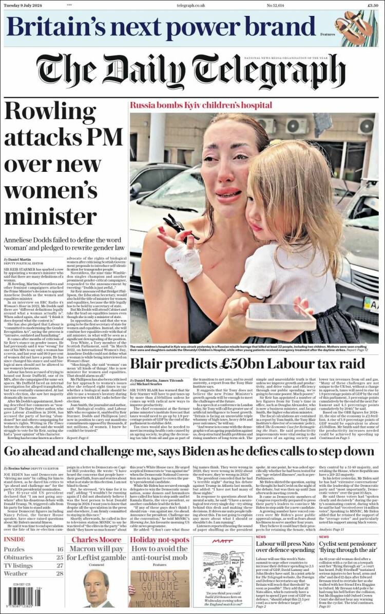 Portada de Daily Telegraph (United Kingdom)