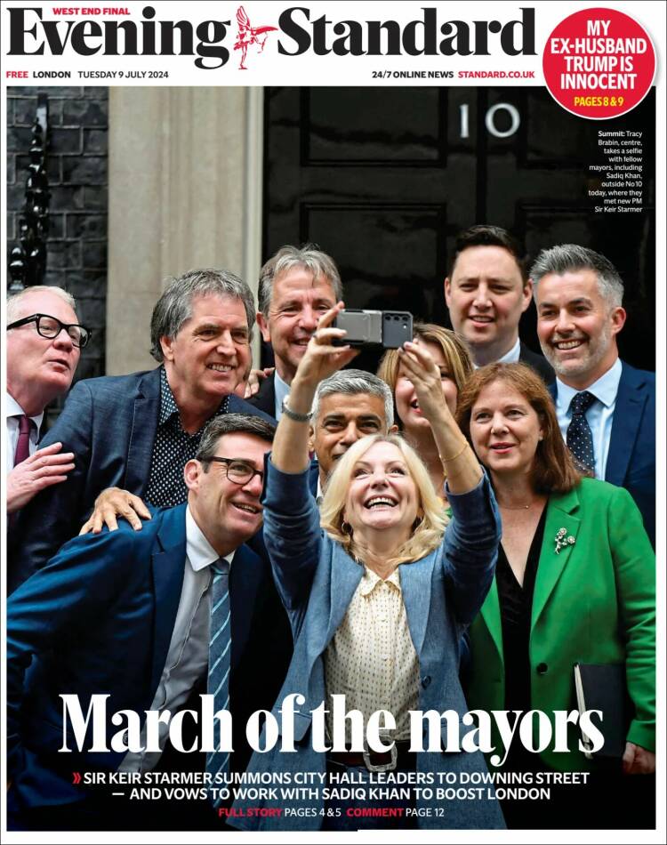 Portada de Evening Standard (Reino Unido)